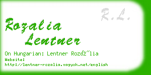 rozalia lentner business card